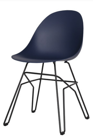 Пластиковый обеденный стул Sechuan Blue