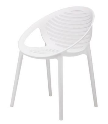 Белый пластиковый стул Senchuan