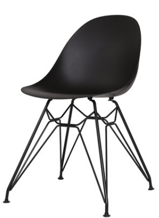 Обеденный пластиковый стул Black